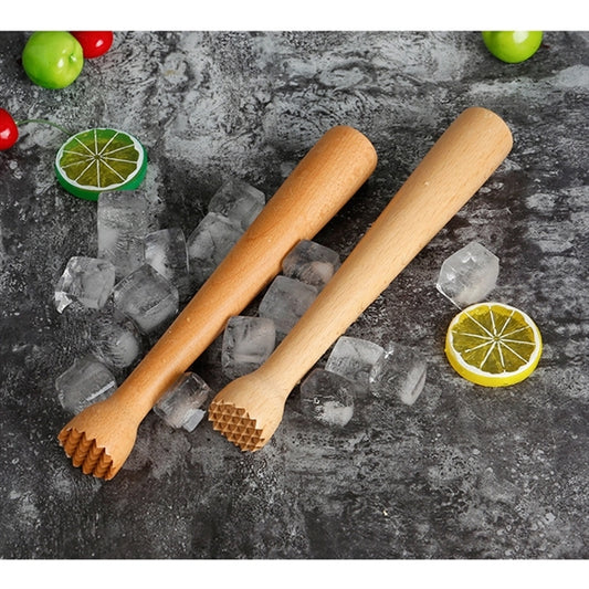 9.8" Wood Cocktail Muddler Ice Crusher