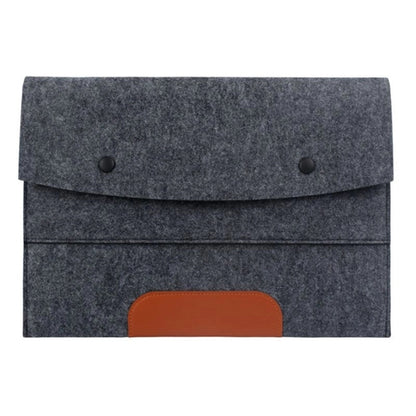 Clamshell Felt Laptop Sleeve w/ Two Compartments