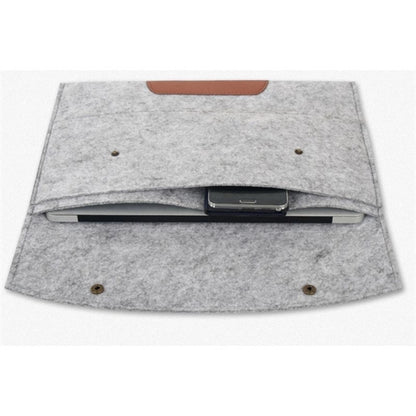 Clamshell Felt Laptop Sleeve w/ Two Compartments