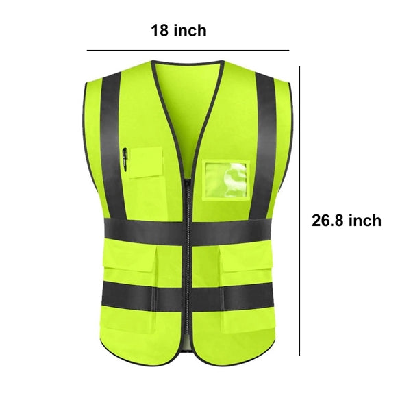 High Visibility Safety Vest with Reflective Strips