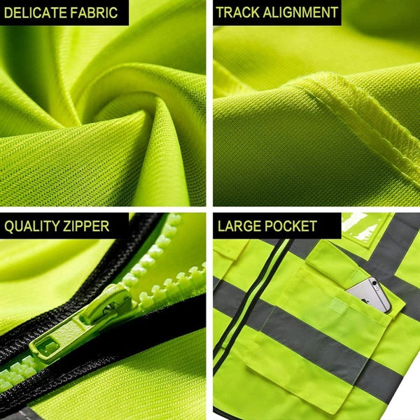 High Visibility Safety Vest with Reflective Strips