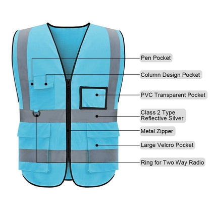 Reflective Safety Vest with Pockets
