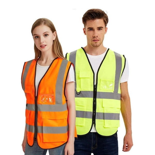Reflective Safety Vest with Pockets