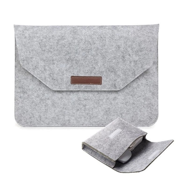 Two-in-One Felt Laptop Sleeve w/ Velcro Closure & Kit Box