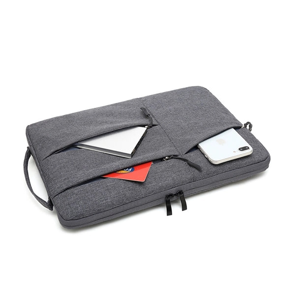 Polyester Laptop Sleeve w/ Four Compartments & Side Handle
