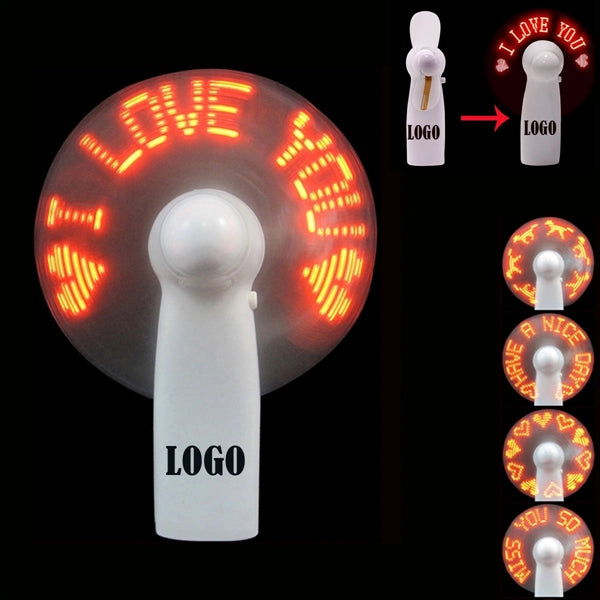 Custom Logo Programming Flashing Mini Fan
