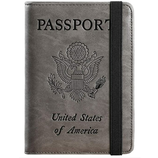 Passport Holder RFID Wallet PU Leather Card Case