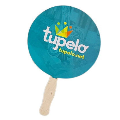 Full Color Round Paper Hand Fan