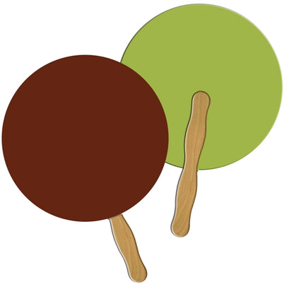 Full Color Round Paper Hand Fan