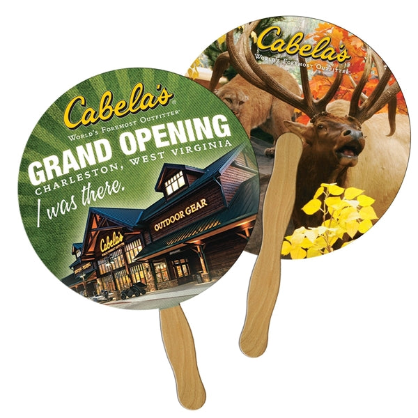 Full Color Round Paper Hand Fan