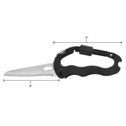 Foldable 4 in 1 Multi-tool Carabiner Pocket Knife