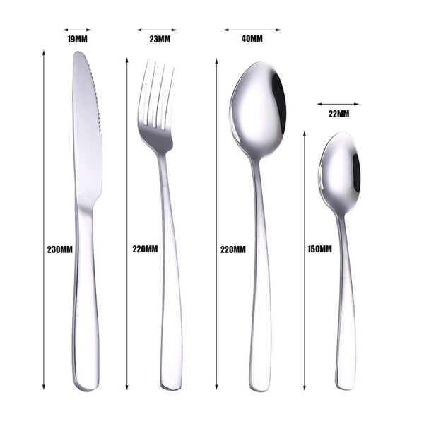 4PCS Stainless Steel #304 Cutlery Set
