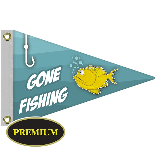 12" x 18" S/R Knitted Polyester Pennant Boat Flag - HQ