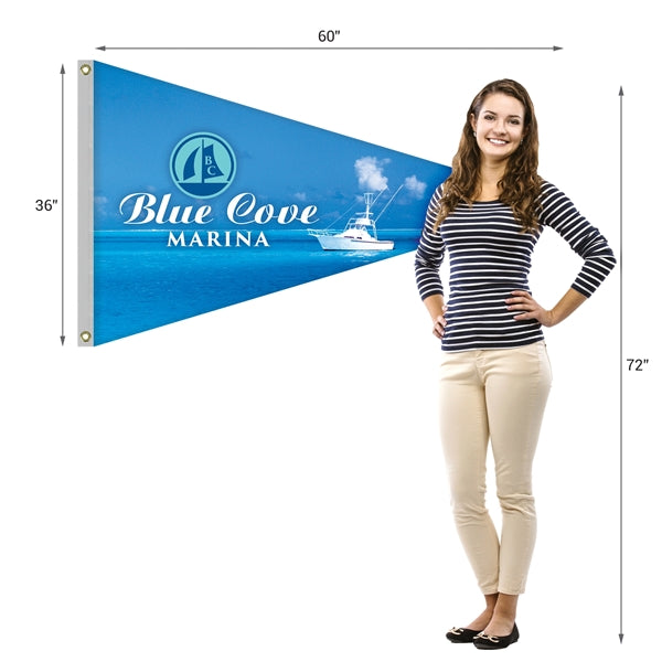 36" x 60" Single Reverse Knitted Polyester Pennant Boat Flag