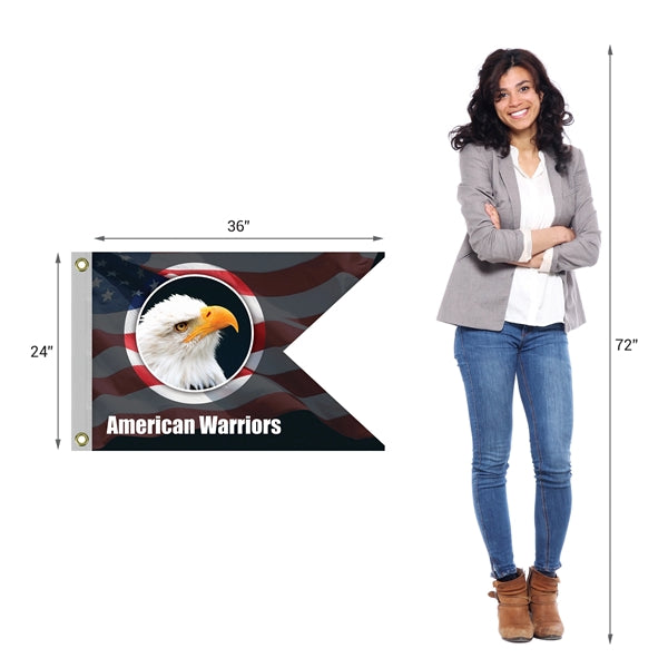24" x 36" Single Reverse Knitted Polyester Guidon Boat Flag
