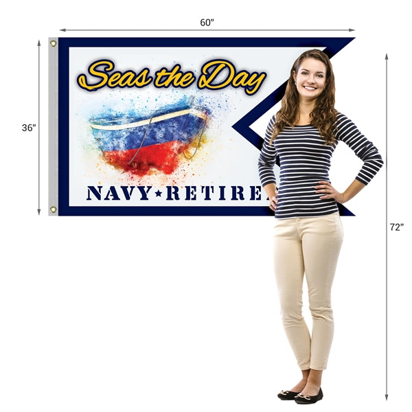 36" x 60" Double Sided Knitted Polyester Guidon Boat Flag
