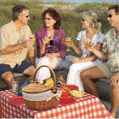 Wicker  Picnic Baskets Woven Willow Basket with Lid handle