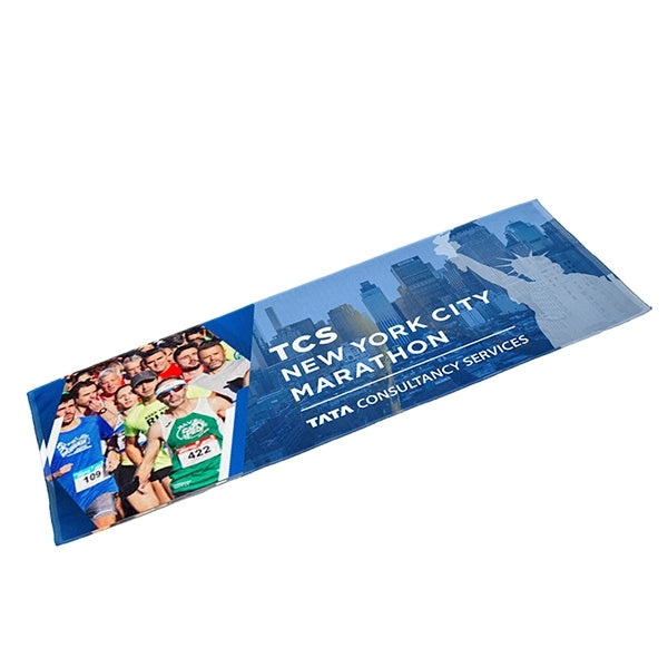 Full Color Sublimation Recycled RPET Cooling Towel - 12" W x
