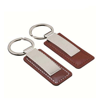 Metal Leather Keychain