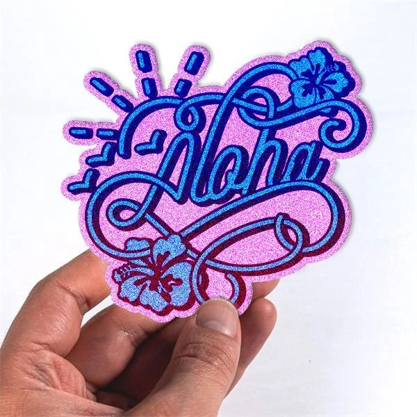 Custom Die - Cut Glitter Stickers