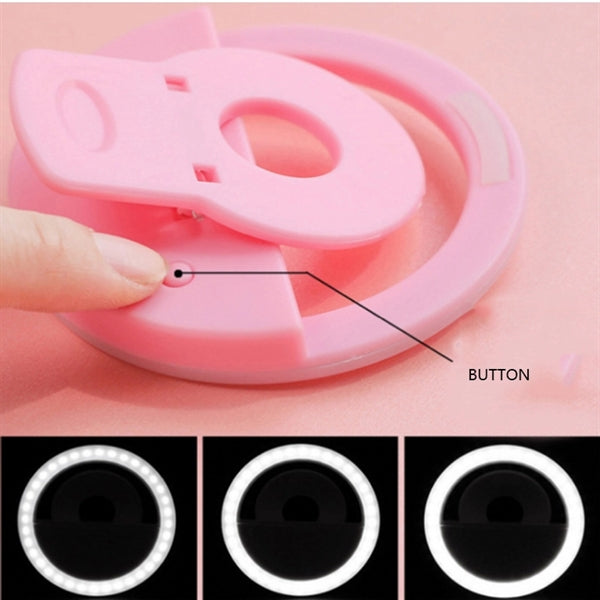 Phone Selfie  LED Ring Fill Light Recharging