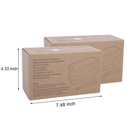 900ml Wheat Straw Lunch Bento Box