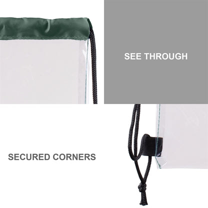 Vinyl Clear Waterproof Stadium Drawstring Gym&Sport Backpack