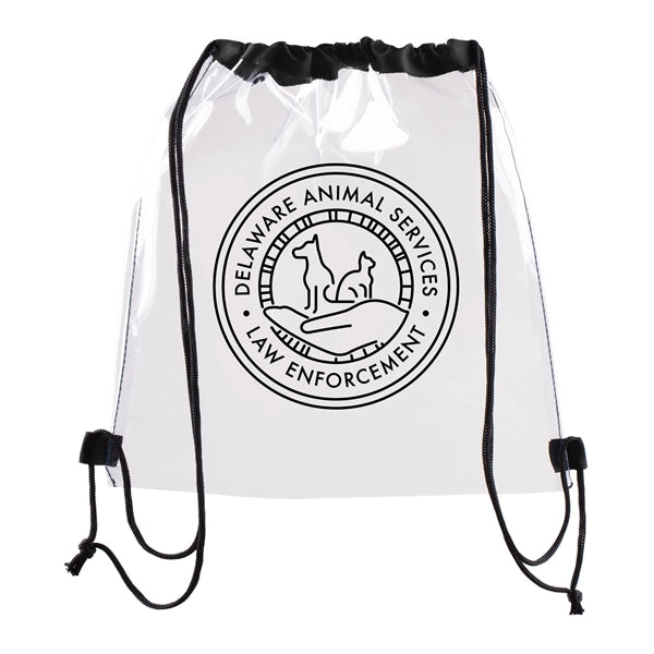 Vinyl Clear Waterproof Stadium Drawstring Gym&Sport Backpack