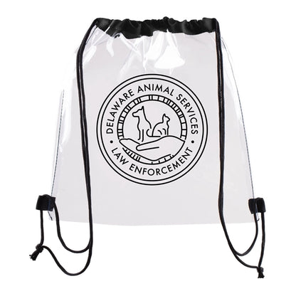 Vinyl Clear Waterproof Stadium Drawstring Gym&Sport Backpack