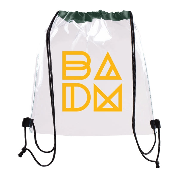 Vinyl Clear Waterproof Stadium Drawstring Gym&Sport Backpack