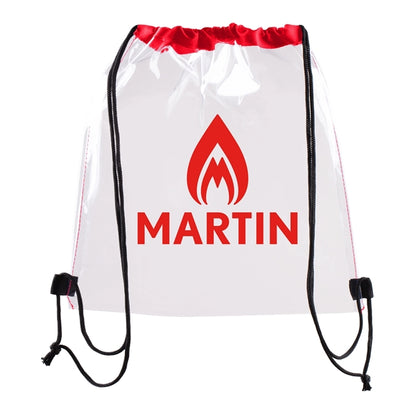 Vinyl Clear Waterproof Stadium Drawstring Gym&Sport Backpack