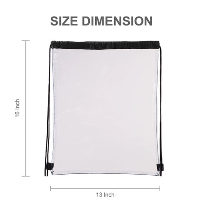 Vinyl Clear Waterproof Stadium Drawstring Gym&Sport Backpack