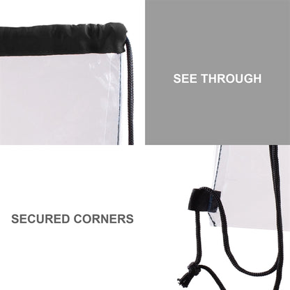 Vinyl Clear Waterproof Stadium Drawstring Gym&Sport Backpack