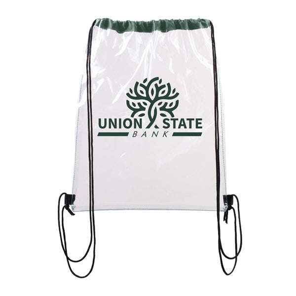 Vinyl Clear Waterproof Stadium Drawstring Gym&Sport Backpack