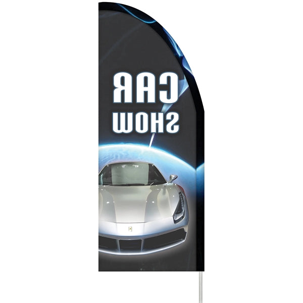 3' x 8' Custom Single Reverse Half Drop Flag