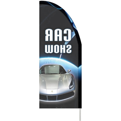 3' x 8' Custom Single Reverse Half Drop Flag