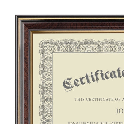 Ellison Certificate Frame - Black/Gold