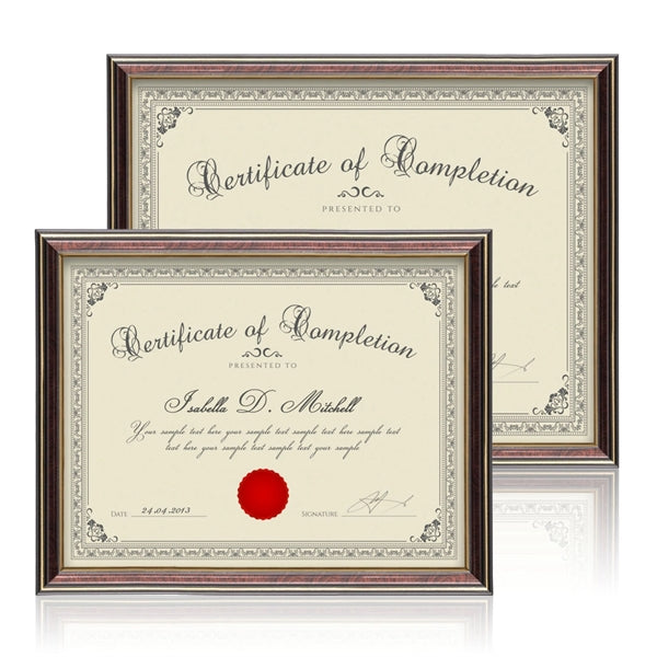 Ellison Certificate Frame - Black/Gold