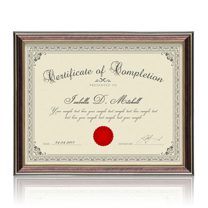 Ellison Certificate Frame - Black/Gold
