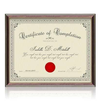 Ellison Certificate Frame - Black/Gold