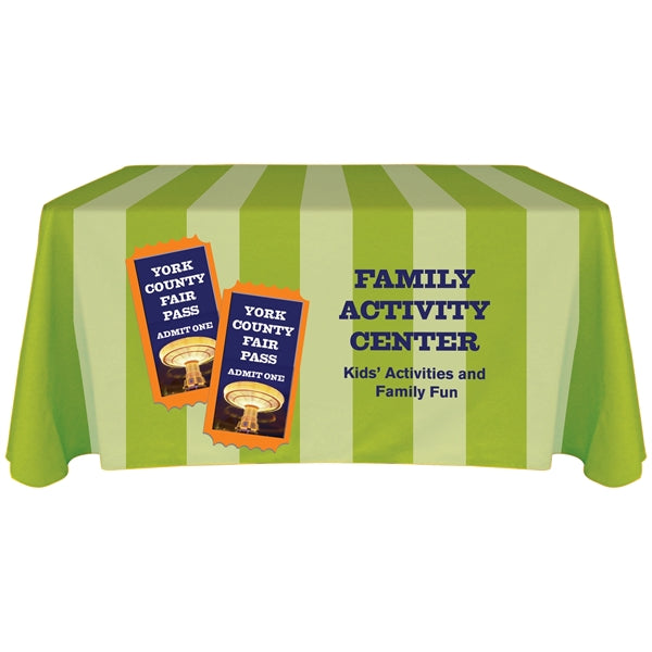 4' Customized Open Back Throw Style Table Cover