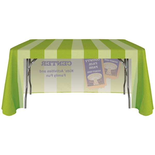 4' Customized Open Back Throw Style Table Cover