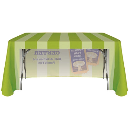 4' Customized Open Back Throw Style Table Cover