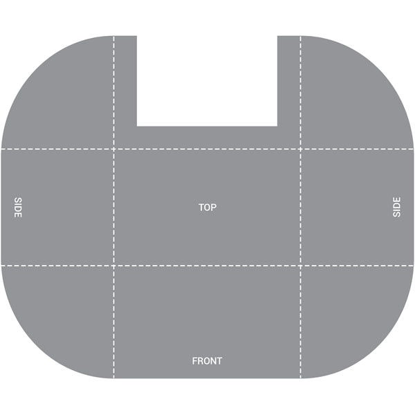 4' Customized Open Back Throw Style Table Cover