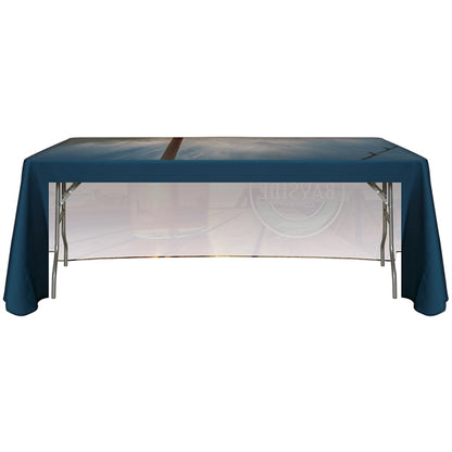 6' Customized Open Back Throw Style Table Cover