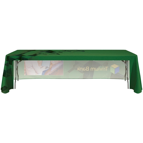 8' Customized Open Back Throw Style Table Cover