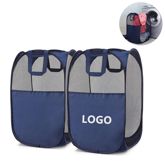 Foldable Mesh Laundry Basket with Handles