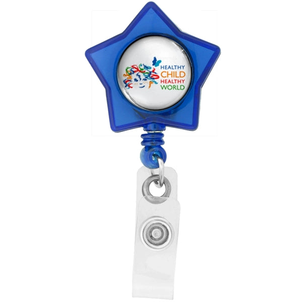 Star-Shaped Retractable Badge Holder
