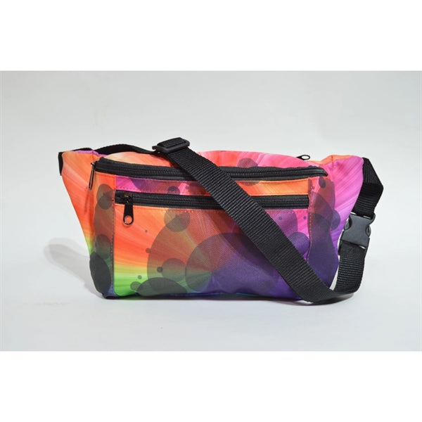 3 Zipper Fanny Pack w/ Full Wrap Sublimation (13.4"x6"x3.8")