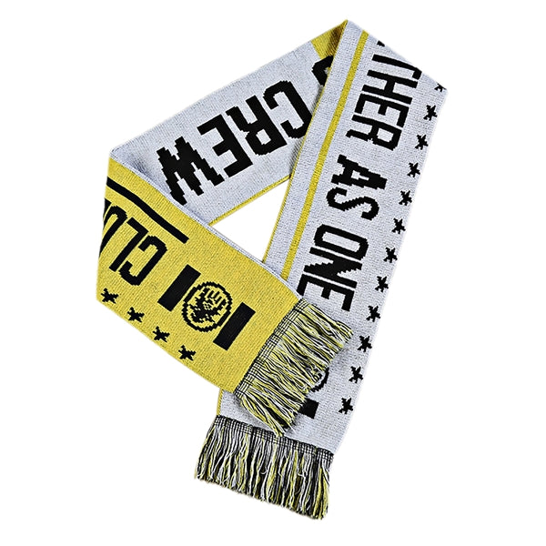 Acrylic Knitted Stadium Sports Scarf With Fringe
